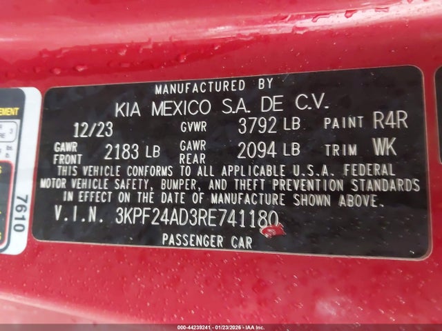 KIA Forte Lxs 2024 3KPF24AD3RE741180 Image 6