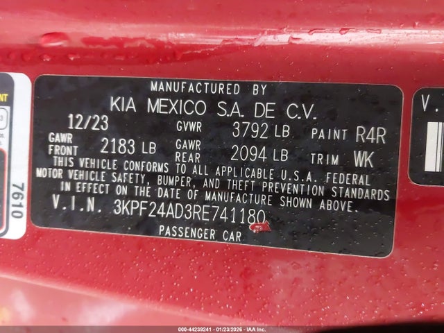 KIA Forte Lxs 2024 3KPF24AD3RE741180 Image 9