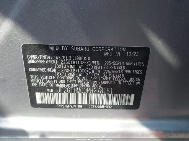 2023 SUBARU CROSSTREK JF2GTHMC0PH278161 Photo 8