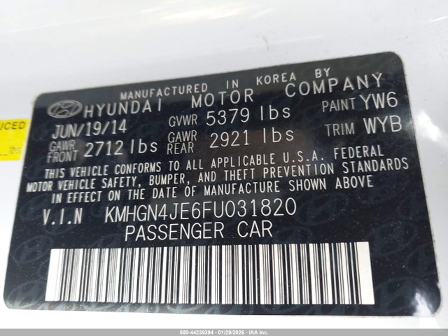 2015 HYUNDAI GENESIS KMHGN4JE6FU031820 Photo 8