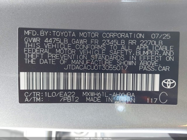 2026 TOYOTA PRIUS PLUG-IN HYBRID JTDACACU0T3055017 Photo 8