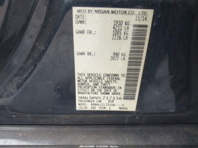 2015 NISSAN ALTIMA 1N4AL3APXFC217156 Photo 8