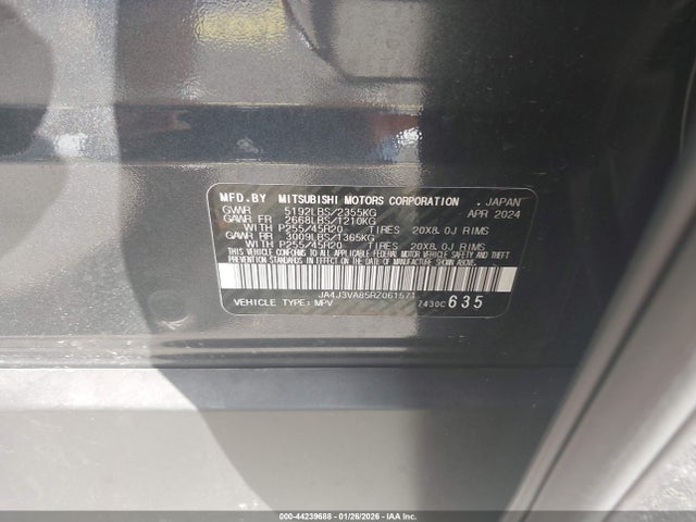 2024 MITSUBISHI OUTLANDER JA4J3VA85RZ061571 Photo 8