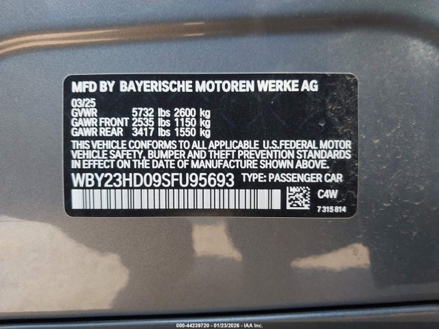 2025 BMW I4 WBY23HD09SFU95693 Photo 8
