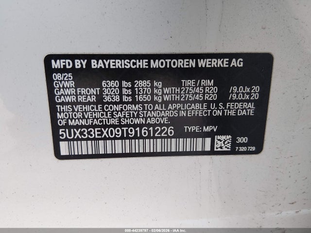 5UX33EX09T9161226 BMW X6 Xdrive40i