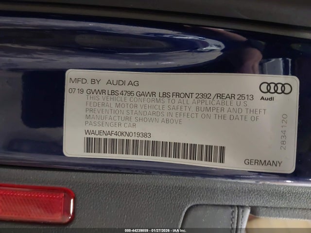 2019 AUDI A4 WAUENAF40KN019383 Photo 8