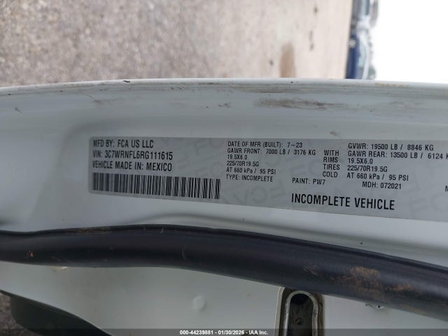 Продаж на аукціоні авто 2024 Ram 5500 Chassis Tradesman/slt/laramie/limited, vin: 3C7WRNFL6RG111615, номер лоту: 44239881