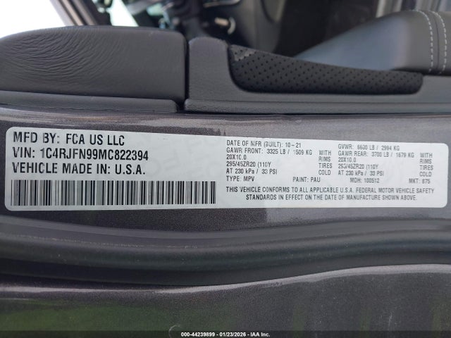 2021 JEEP GRAND CHEROKEE 1C4RJFN99MC822394 Photo 8