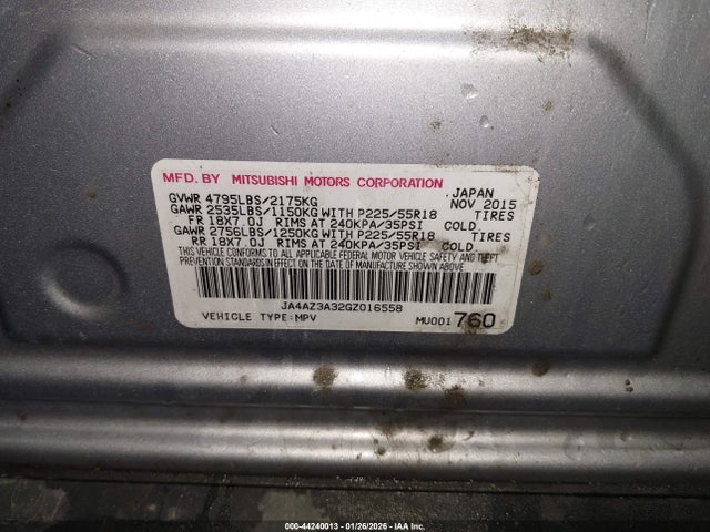 2016 MITSUBISHI OUTLANDER JA4AZ3A32GZ016558 Photo 8