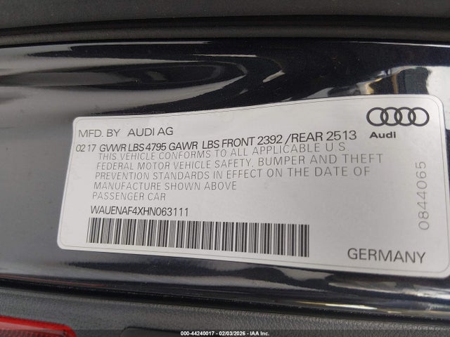 2017 AUDI A4 WAUENAF4XHN063111 Photo 8