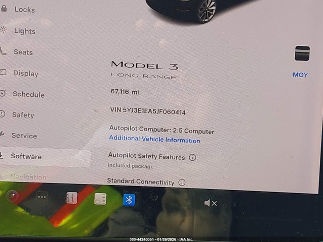 Продажа на аукционе авто 2018 Tesla Model 3 Long Range/mid Range, vin: 5YJ3E1EA5JF060414, номер лота: 44240051