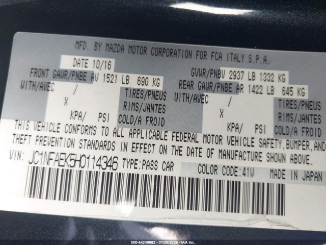 2017 FIAT 124 SPIDER JC1NFAEK5H0114346 Photo 8