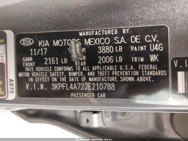 KIA FORTE S 2018 3KPFL4A72JE210788 Image 9