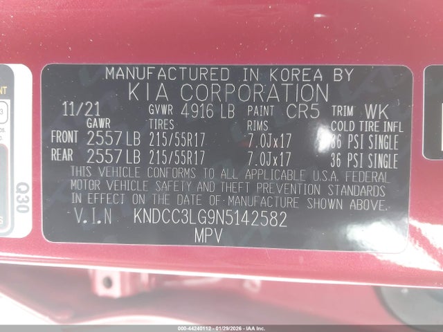 2022 KIA NIRO EV KNDCC3LG9N5142582 Photo 8