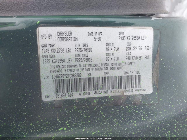 1996 JEEP GRAND CHEROKEE 1J4GZ78Y2TC363288 Photo 8