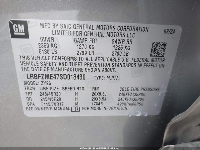 Buick Envision Avenir Awd 2025 LRBFZME47SD018430 Image 9