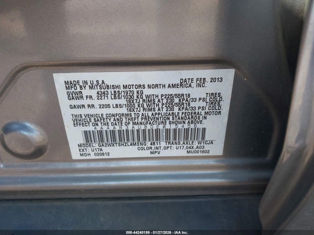 2013 MITSUBISHI OUTLANDER SPORT 4A4AR3AU8DE015456 Photo 8