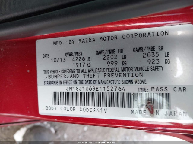 Aukcja sprzedaży 2014 Mazda Mazda6 I Sport, vin: JM1GJ1U69E1152764, numer aukcji: 44240207