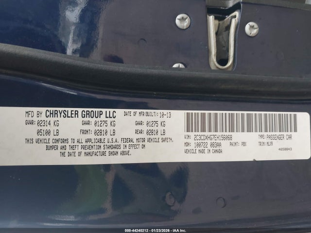 Dodge Charger Sxt 2014 2C3CDXHG7EH156068 Image 9