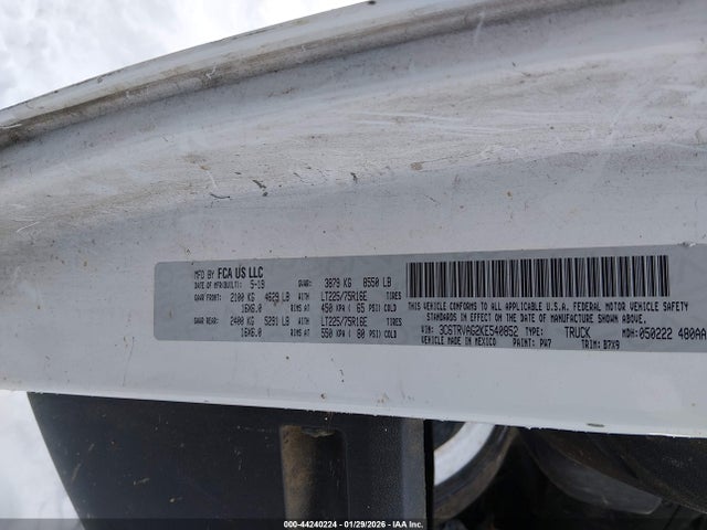 Продаж на аукціоні авто 2019 Ram Promaster 1500 Low Roof 136 Wb, vin: 3C6TRVAG2KE540852, номер лоту: 44240224
