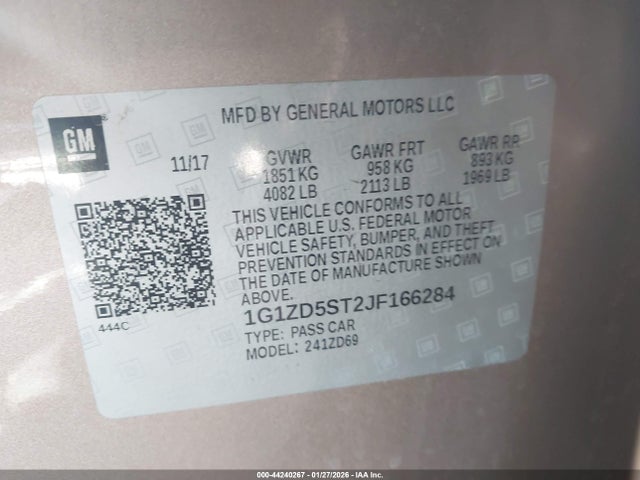 Chevrolet MALIBU LT 2018 1G1ZD5ST2JF166284 Image 9