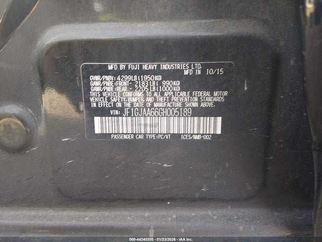 Subaru Impreza 2.0i 2016 JF1GJAA66GH005189 Image 9