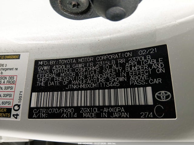 JTNKHMBX0M1113445 Toyota C-HR XLE