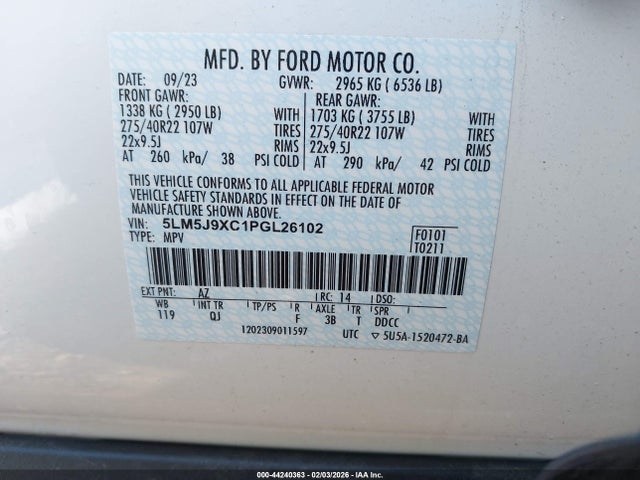 2023 LINCOLN AVIATOR 5LM5J9XC1PGL26102 Photo 8
