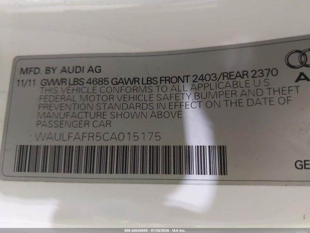 2012 AUDI A5 WAULFAFR5CA015175 Photo 8