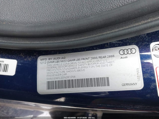 44240590 :رقم المزاد ، WAUJ2AFC2DN091056 vin ، 2013 Audi S6 4.0t Prestige مزاد بيع