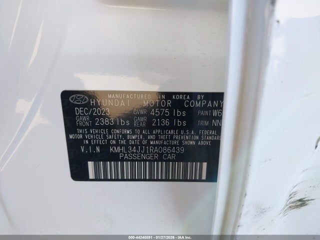 KMHL34JJ1RA086439 Hyundai Sonata Hybrid Sel