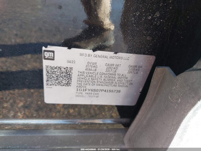 1G1FY6S07P4155739 Chevrolet Bolt Euv Fwd Lt