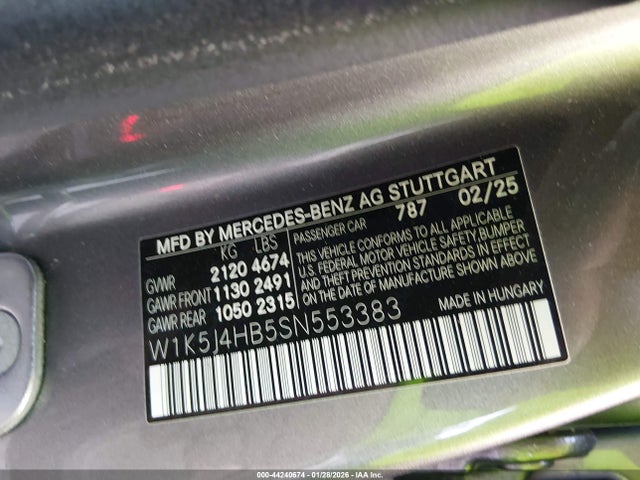 W1K5J4HB5SN553383 Mercedes-Benz Cla 250 Coupe 4matic