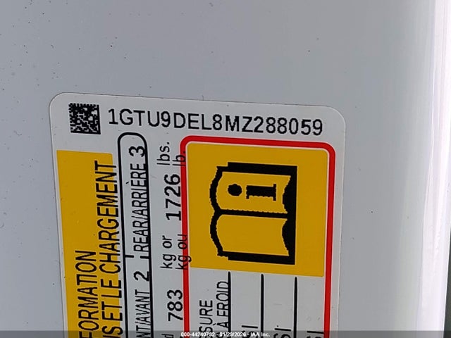 Aukcja sprzedaży 2021 Gmc Sierra 1500 Slt, vin: 1GTU9DEL8MZ288059, numer aukcji: 44240732
