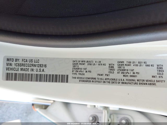Продажа на аукционе авто 2024 Ram 1500 Tradesman  4x2 6'4 Box, vin: 1C6SRECG2RN128316, номер лота: 44240944