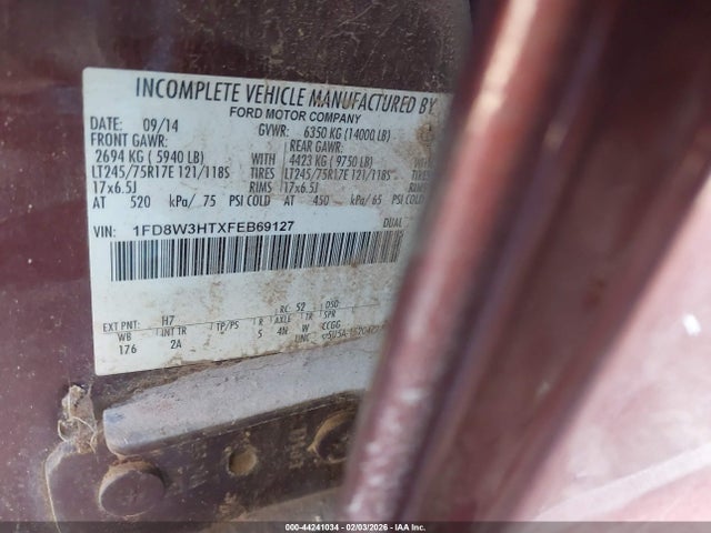 Продаж на аукціоні авто 2015 Ford F-350 Chassis Xlt, vin: 1FD8W3HTXFEB69127, номер лоту: 44241034