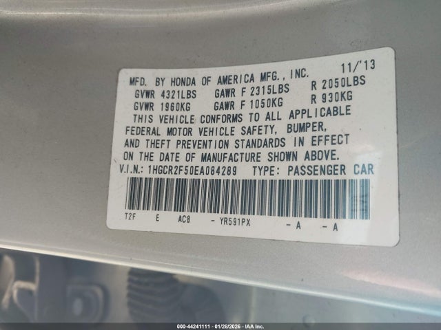 Aukcja sprzedaży 2014 Honda Accord Sport, vin: 1HGCR2F50EA084289, numer aukcji: 44241111