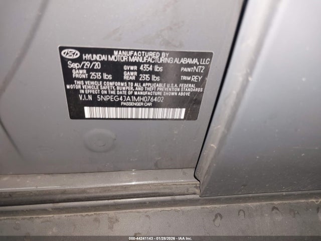 Hyundai SONATA SE 2021 5NPEG4JA1MH076402 Image 9
