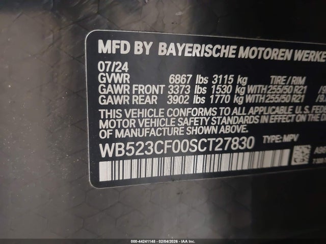 2025 BMW IX WB523CF00SCT27830 Photo 8