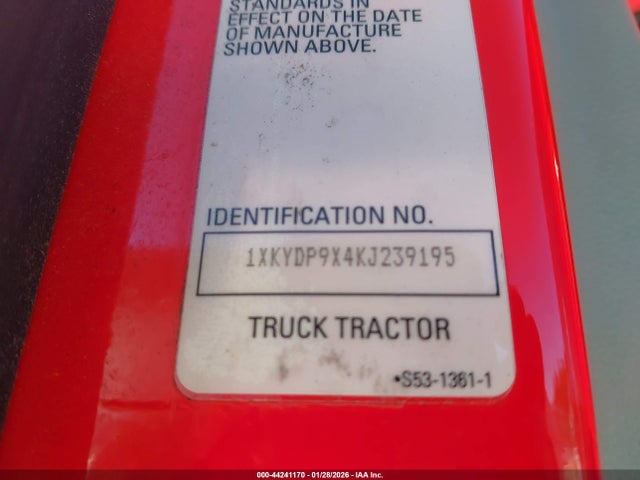 Aukcja sprzedaży 2019 Kenworth T680, vin: 1XKYDP9X4KJ239195, numer aukcji: 44241170