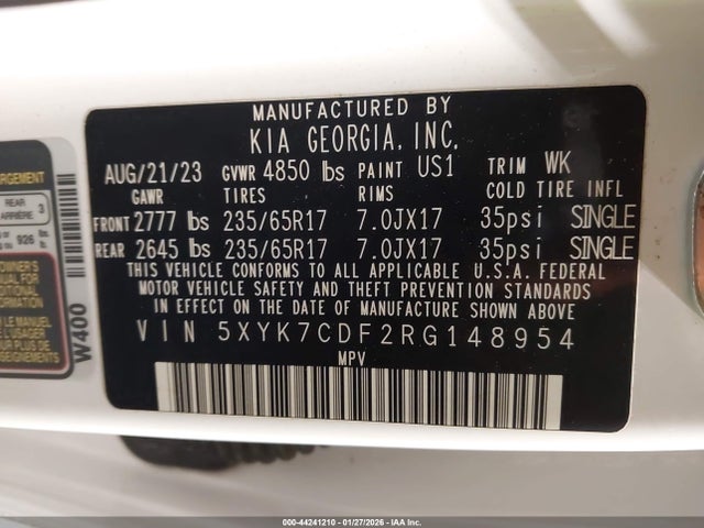 5XYK7CDF2RG148954 KIA Sportage X-pro Prestige