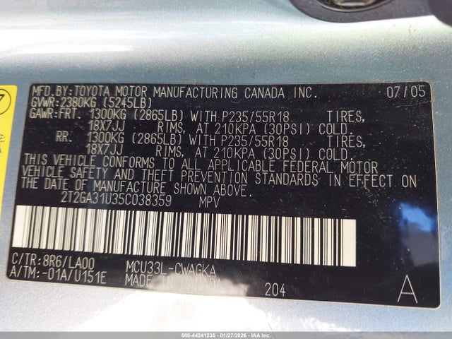 2005 LEXUS RX 330 2T2GA31U35C038359 Photo 8