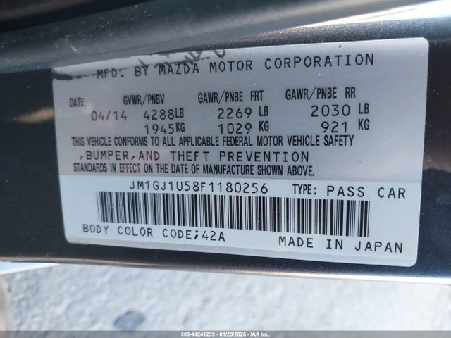 JM1GJ1U58F1180256 Mazda Mazda6 I Sport