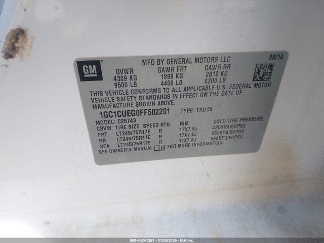 1GC1CUEG0FF502201 Chevrolet Silverado C2500 Heavy Duty