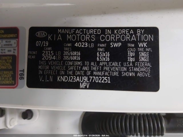 KNDJ23AU9L7702251 KIA SOUL LX