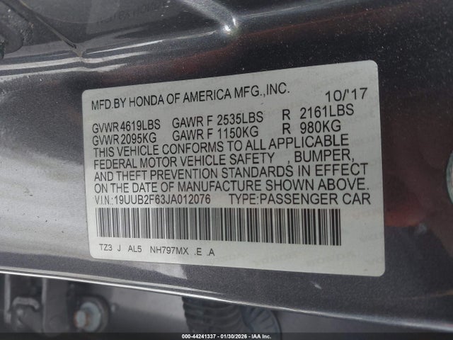 2018 ACURA TLX 19UUB2F63JA012076 Photo 8