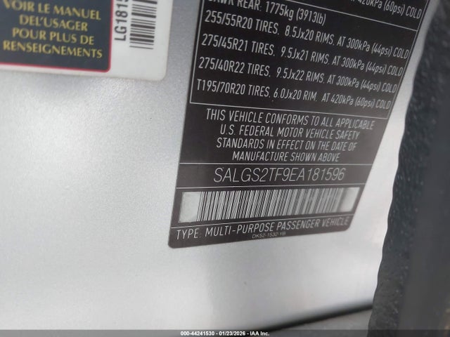 2014 LAND ROVER RANGE ROVER SALGS2TF9EA181596 Photo 8