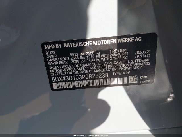 2023 BMW X4 5UX43DT03P9R28238 Photo 8