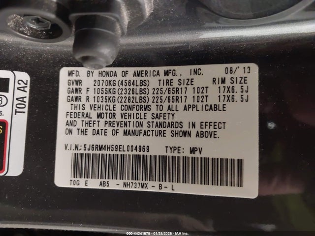 5J6RM4H59EL004969 Honda CR-V EX