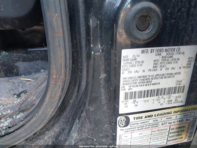 2014 FORD EXPEDITION EL 1FMJK1K51EEF49015 Photo 8